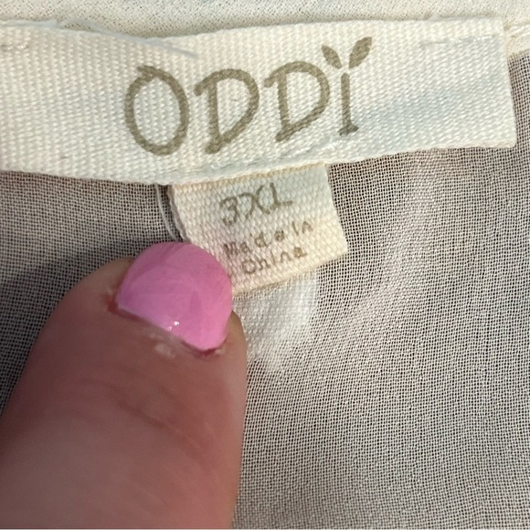 Oddi cream ivory sheer back blouse size 3X - Picture 4 of 8